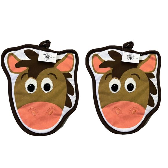 Disney Parks Pixar Toy Story Bullseye The Horse Kitchen Pot Holder 2 Pack New - Picture 1 of 4